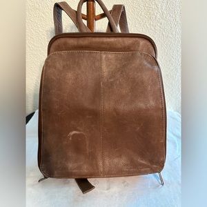 Backpack Purse, Brown Leather